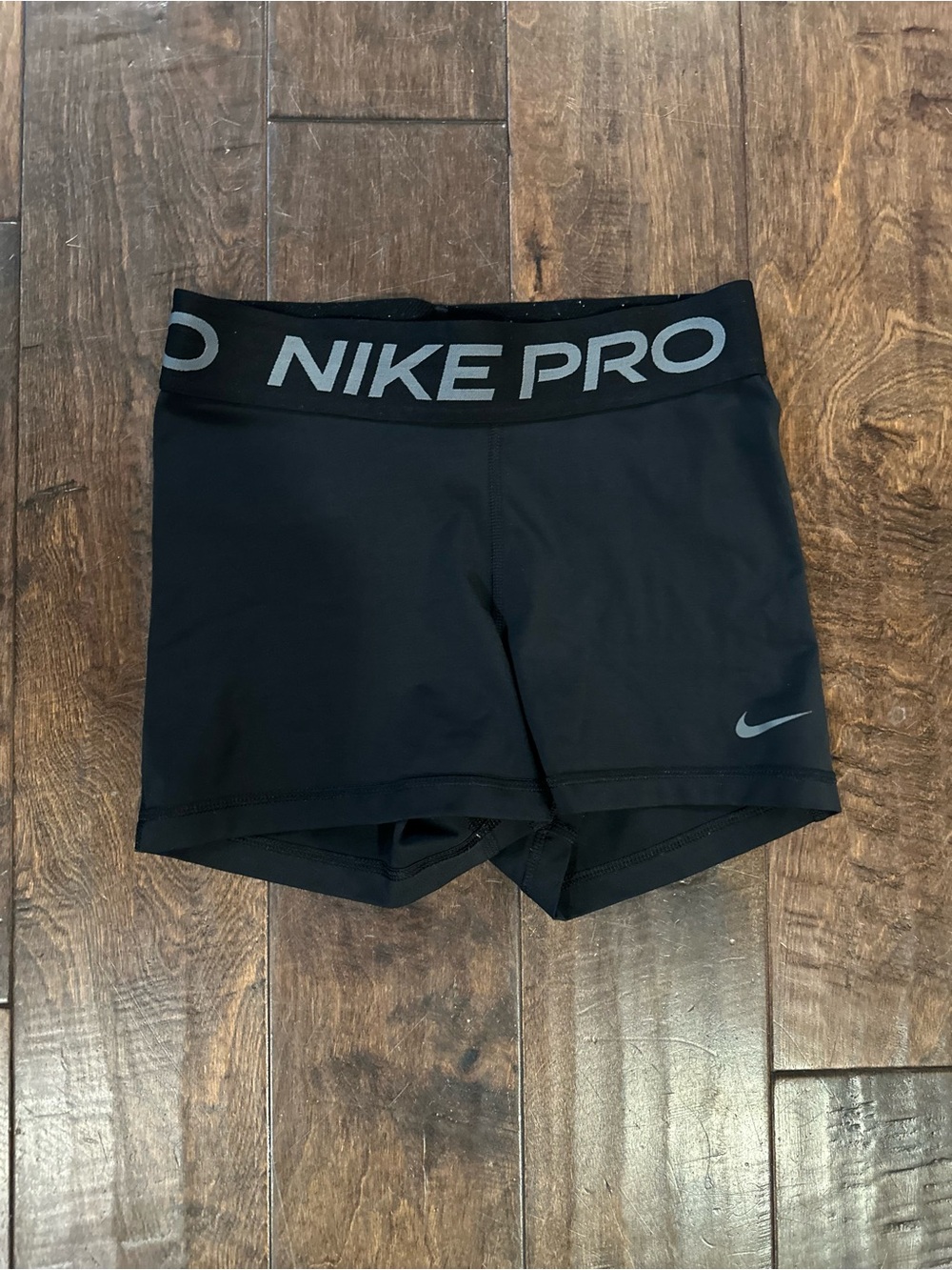 Nike Pro Women's Black Training Bike Shorts with Reflective Swoosh